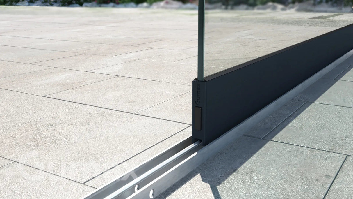 Tuinmaximaal | Glazen Schuifwand 1960 mm - 1 Rail