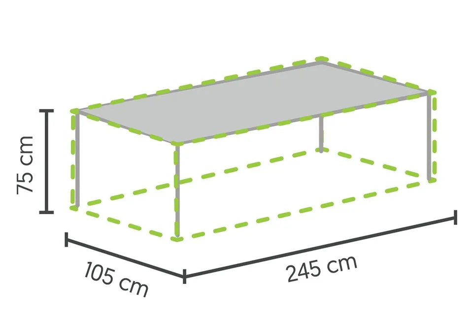 Winza | Tafelhoes Premium 245 x 105 x 75 cm