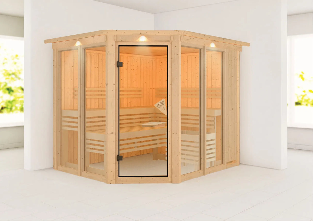 Karibu | Ainur 3 Sauna met Dakkraag