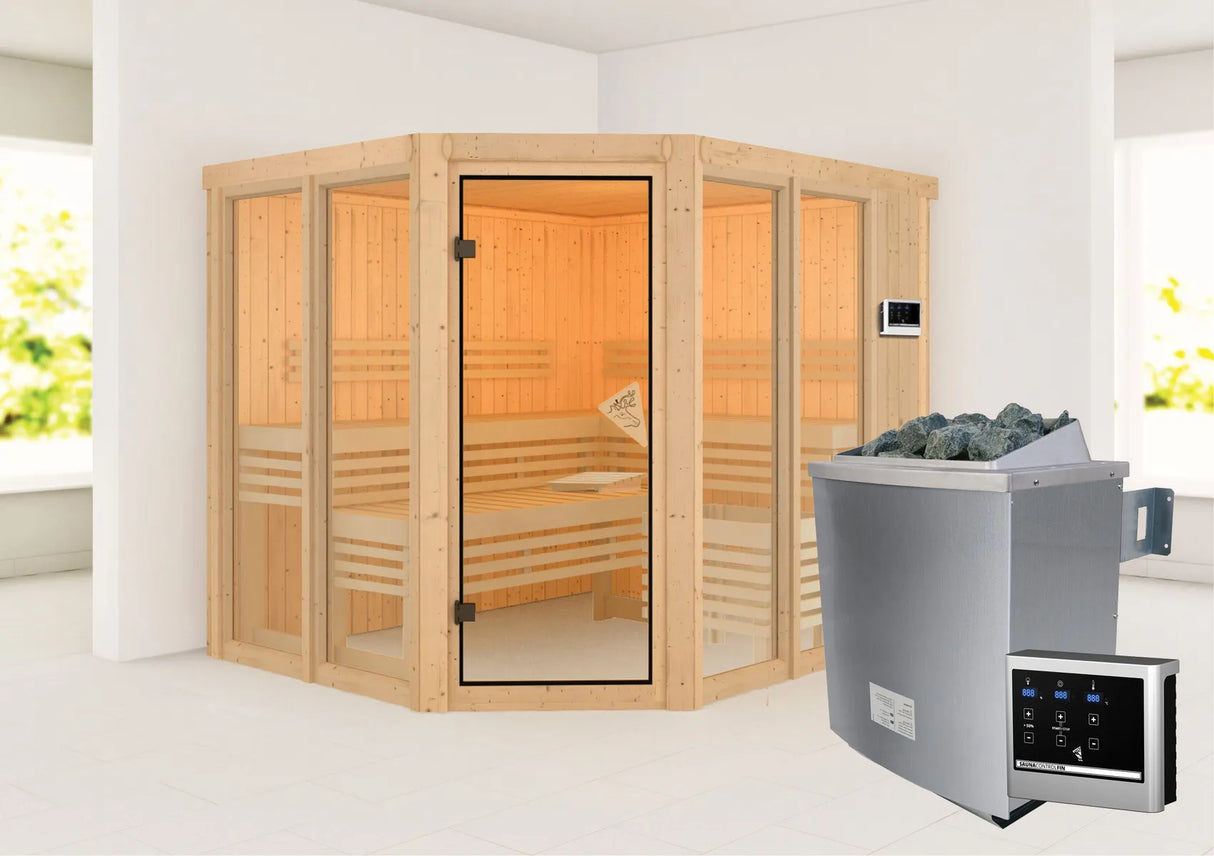 Karibu | Ainur 3 Sauna | Kachel 9 kW Externe Bediening
