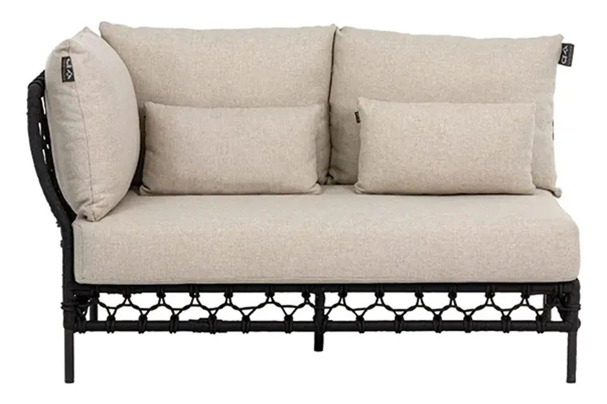 Apple Bee | Pure Loungebank 2-zits Rechts | Black Grey