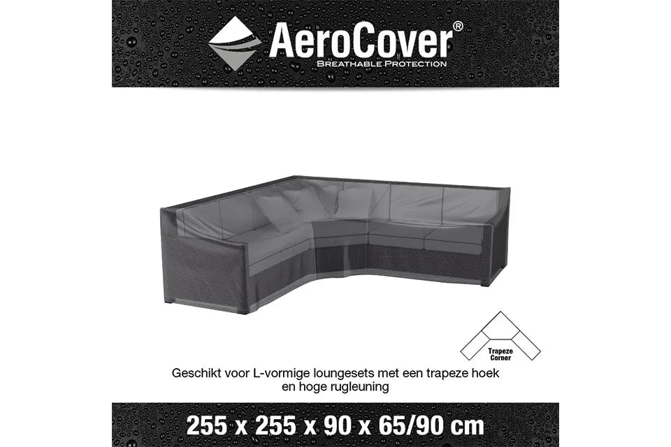 Platinum AeroCover | Loungesethoes 255 x 255 x 90 x 65-90(h) cm | L-vorm Trapeze