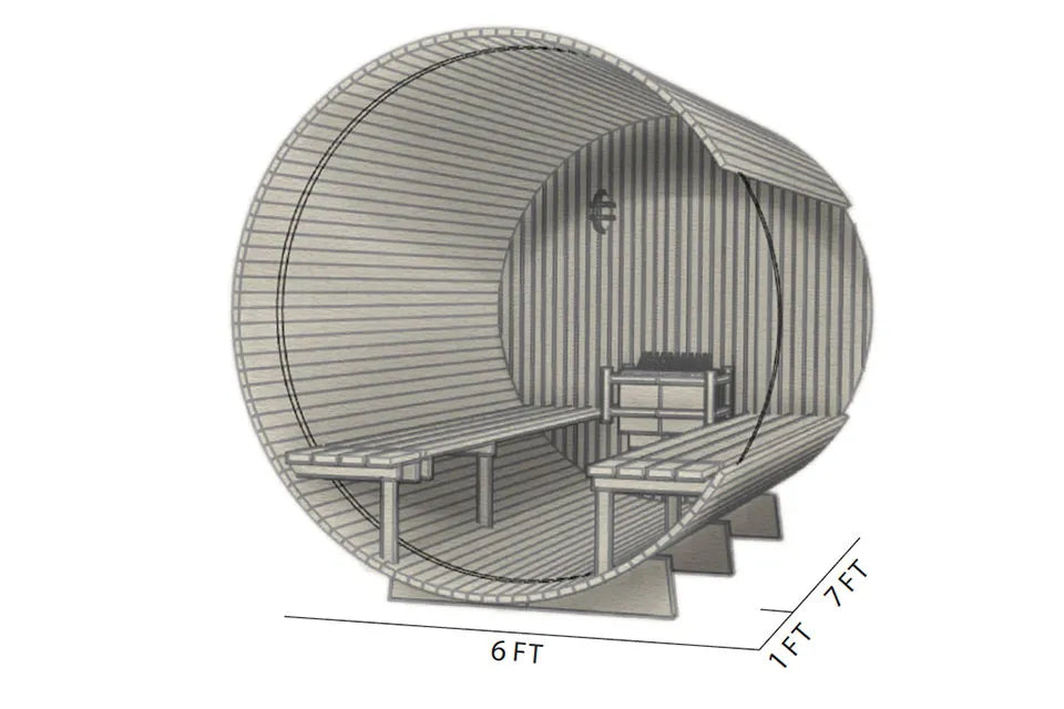 Fonteyn | Barrelsauna 7+1 ft. Compleet | Rustic