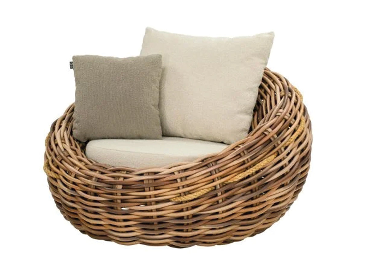 Cocoon Loungestoel, Mocca-Bouclé Cream - Apple Bee