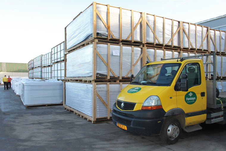 Ingepakte producten klaar voor transport