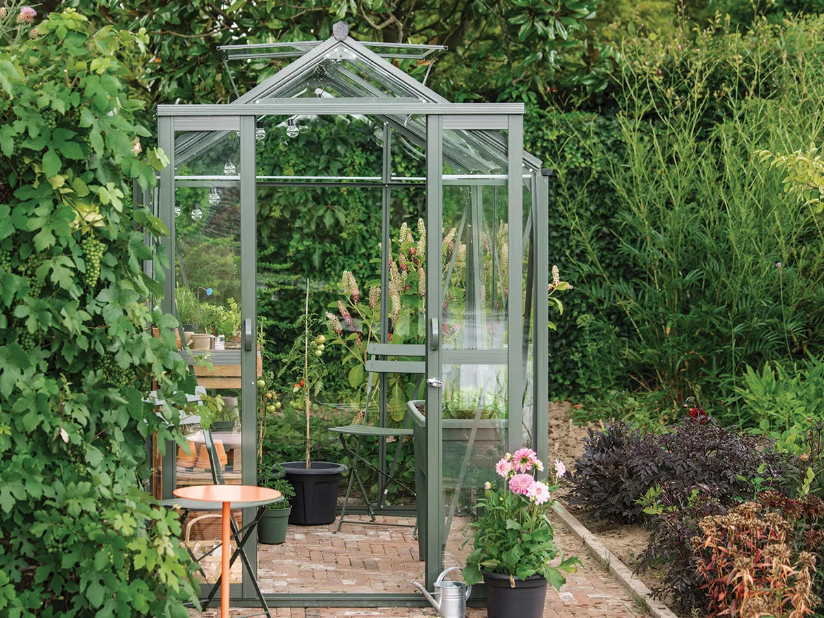 Royal Well | Anne II Tuinkas | Veiligheidsglas 3 mm | Groengrijs