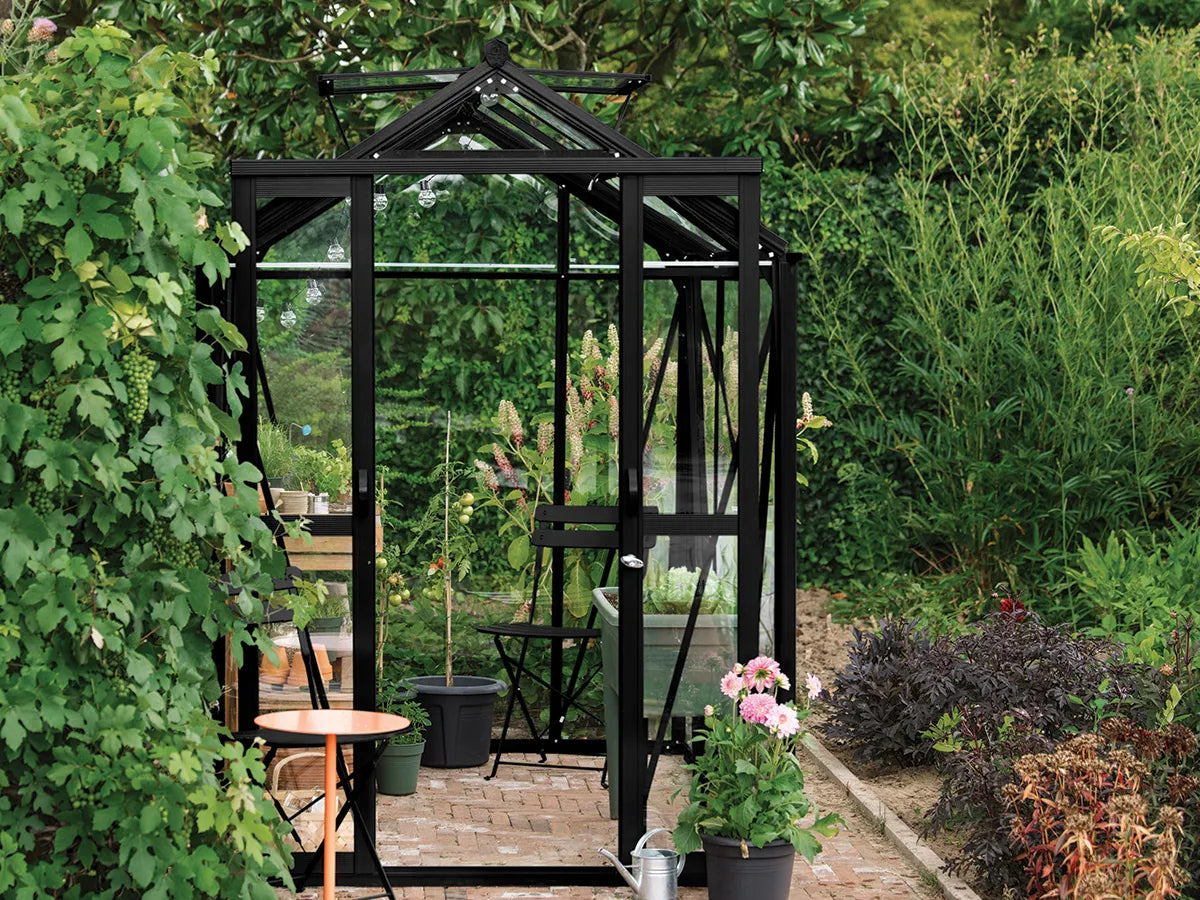 Royal Well | Anne III Tuinkas | Veiligheidsglas 3 mm | Zwart