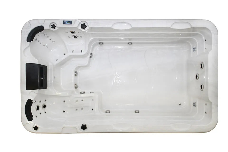 Aquatic 1 Swimspa ECO | Sterling White with DARK GREY