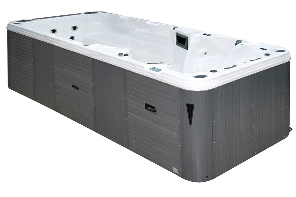 Aquatic 5 Swimspa | Sterling White with DARK GREY