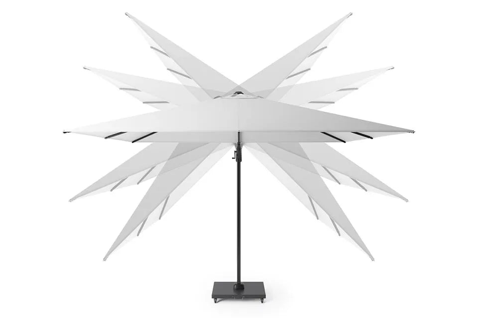 Platinum Sun & Shade | Challenger T² Zweefparasol Premium 300 x 300 cm | Havana