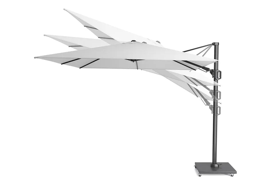 Platinum Sun & Shade | Challenger T² Zweefparasol Premium 350 x 260 cm | Faded Black