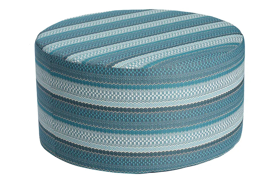 Borek | Desio Poef AW Ø80 x 42 cm | Azzurro