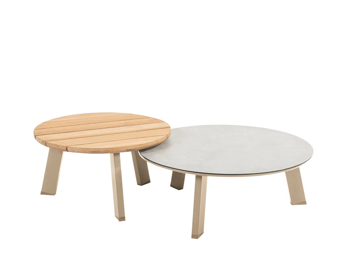 Taste by 4 Seasons | Emma Koffietafelset Ø65 en Ø80 cm | Latte-Ceramic-Teak