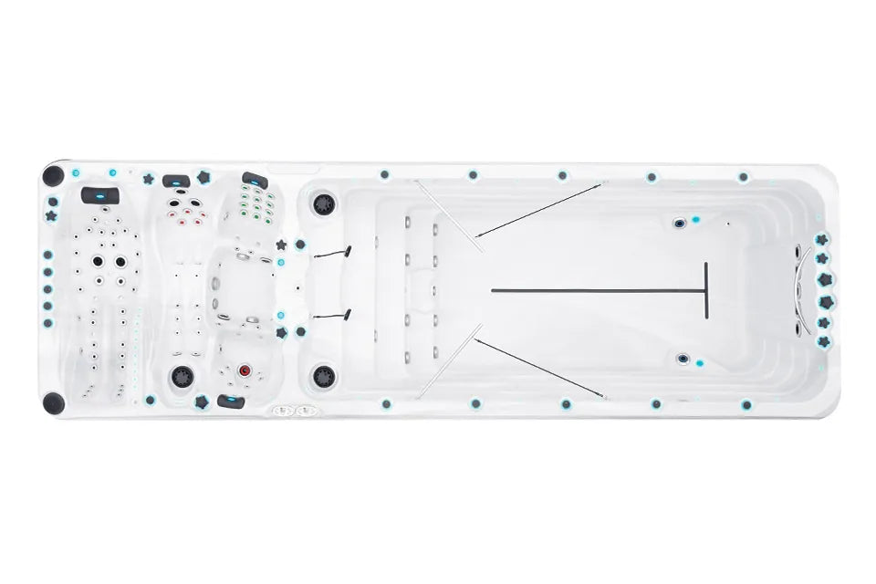 Energy Swimspa | Sterling White with DARK GREY