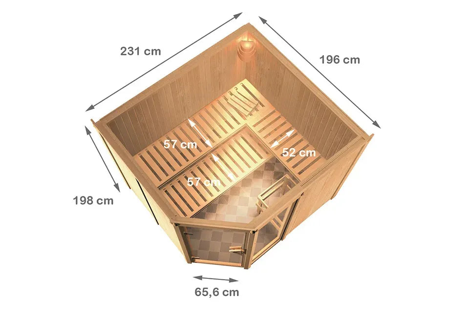 Karibu | Fiona 3 Sauna