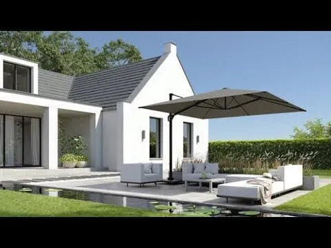 Platinum Sun & Shade | Challenger T¹ Zweefparasol Telescoop Premium 350 x 350 cm | Havana