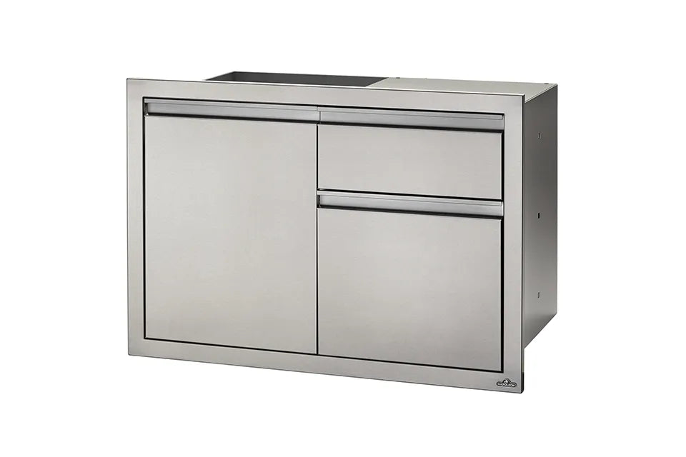Napoleon | Inbouw Module | Deur + Afvalkast Combinatie Smal | 91x60cm