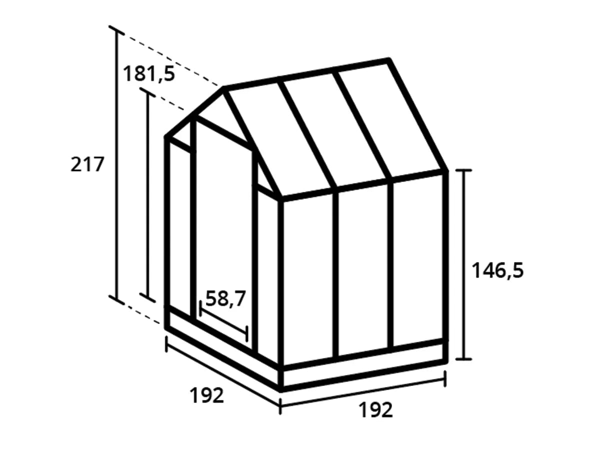 Royal Well | Kate I Tuinkas | Veiligheidsglas 3 mm | Wit