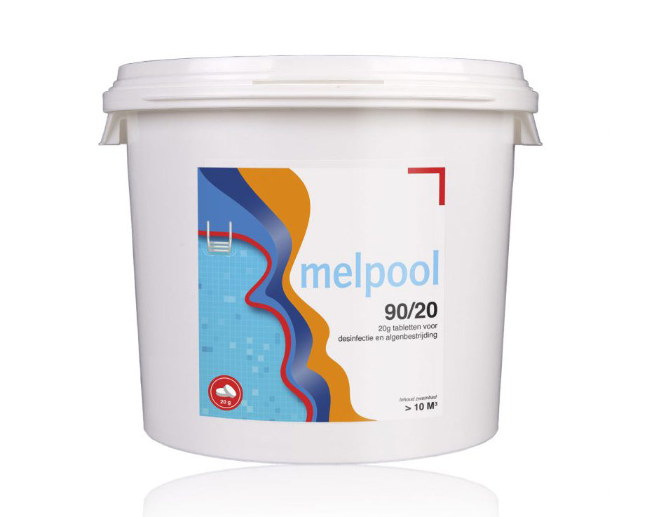 Melpool | Chloor 90/20 Tabletten | Emmer 5 kilo