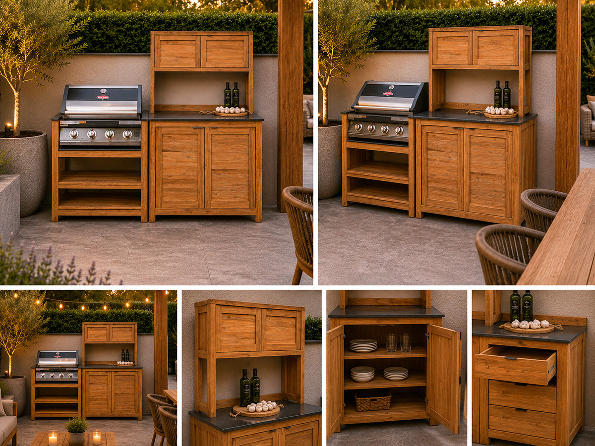 Passion Grills | Milano Buitenkeuken Opstelling 09 | Belgium Dark Grey