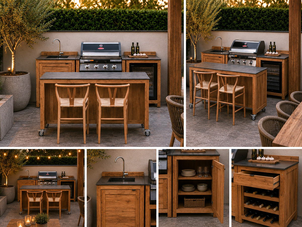 Passion Grills | Milano Buitenkeuken Opstelling 10 | Belgium Dark Grey
