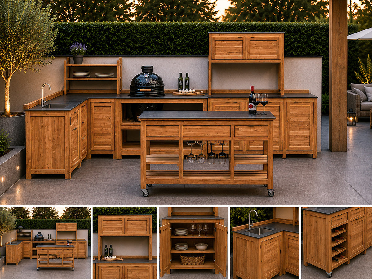 Passion Grills | Milano Buitenkeuken Opstelling 15 | Belgium Dark Grey