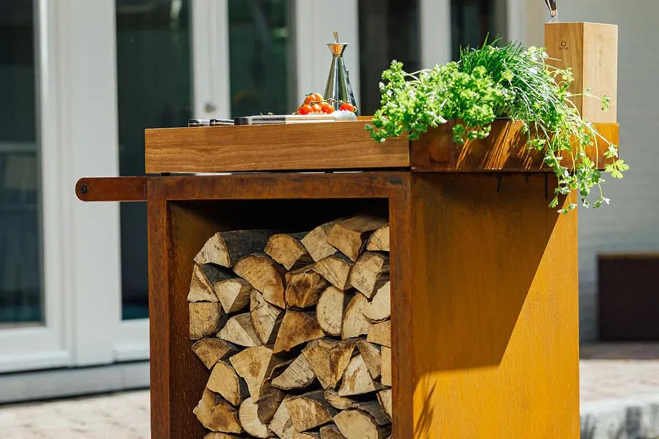 OFYR | Mise en Place Table Corten 65 PRO | Teak Wood
