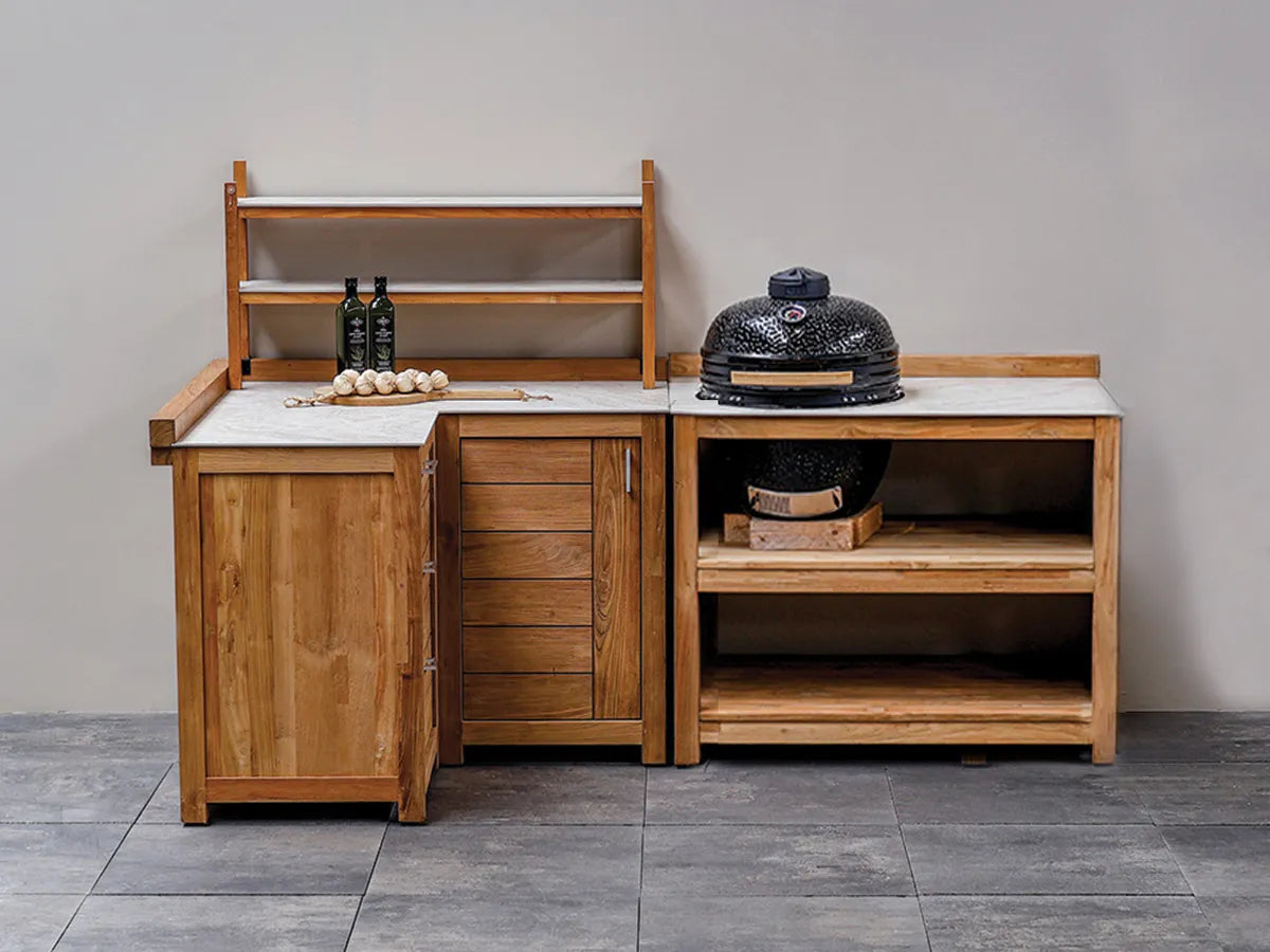 Passion Grills | Milano Buitenkeuken Opstelling 21 | Albastro Cream