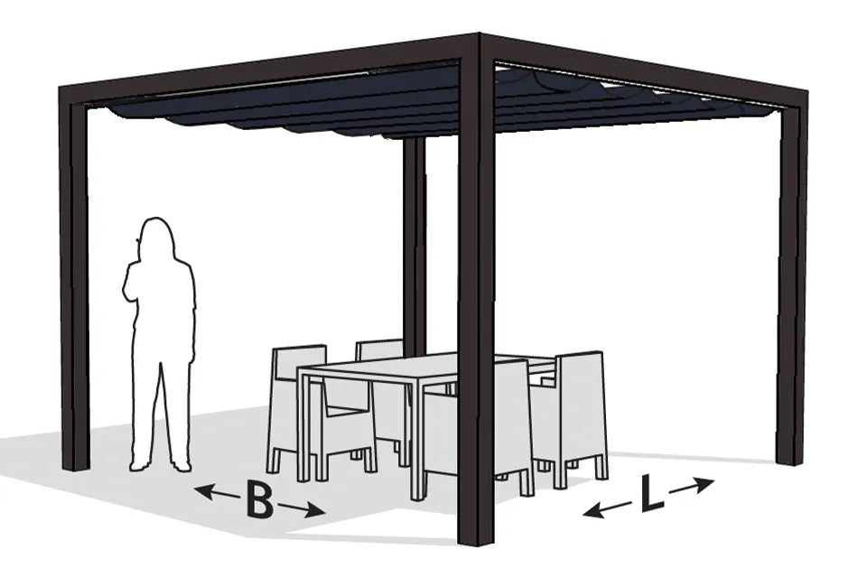 Platinum Sun & Shade | Prosail Harmonica Waterproof 297 x 297 cm | Grijs