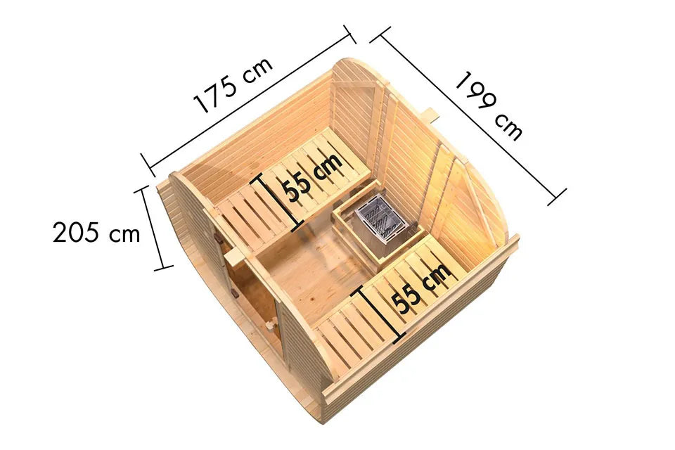 Karibu | Barrelsauna Quadro 1