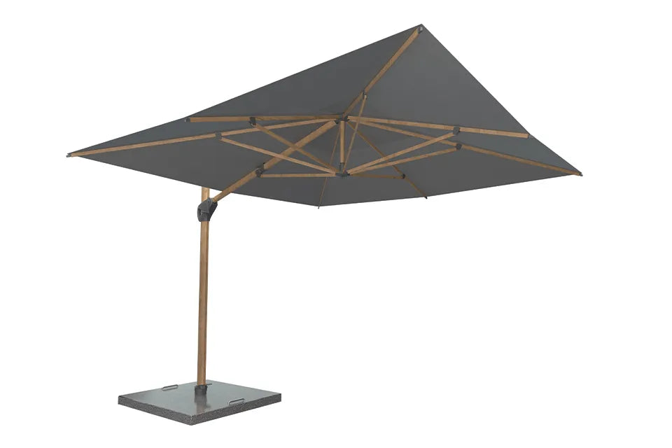4 Seasons Outdoor | Hacienda Parasol 300 x 400 cm | Houtlook-Charcoal