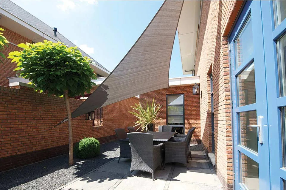 Platinum Sun & Shade | Coolfit Schaduwdoek Driehoek 90° 400 x 400 x 570 cm | Off White