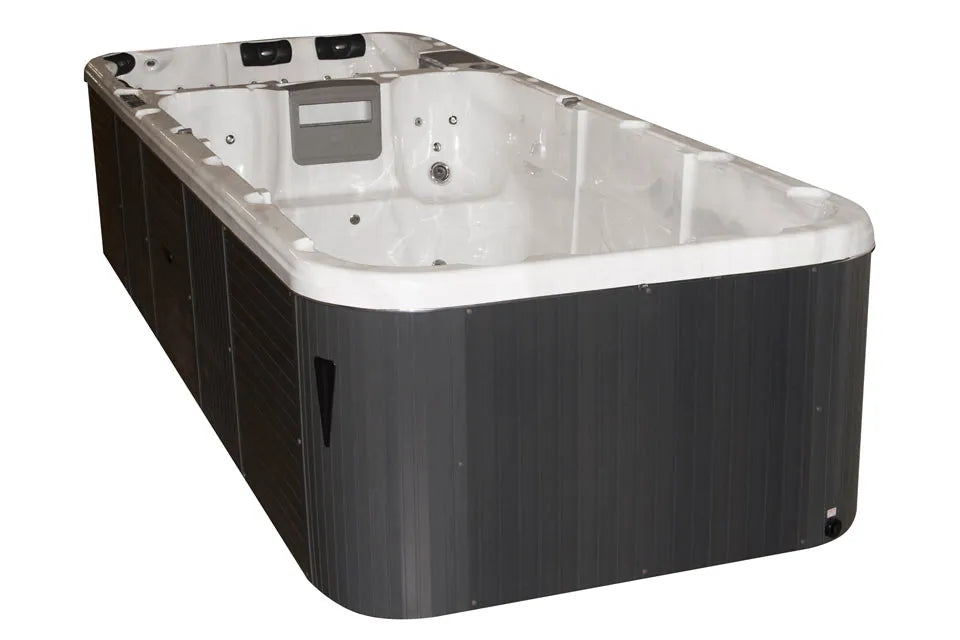 Aquatic 3 Deep Swimspa | Sterling White with DARK GREY