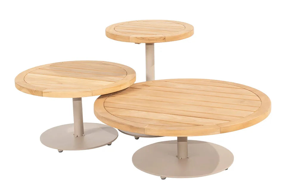 4 Seasons Outdoor | Volta Koffietafel Teak Ø60 cm x 35(h) cm | Latte