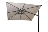 4 Seasons Outdoor | Siesta Zweefparasol Premium 300 x 300 cm | Antraciet-Charcoal