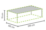 Winza | Tafelhoes Premium 245 x 105 x 75 cm