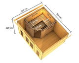 Karibu | Mainburg 2 Sauna Set B | Kachel 9 kW Externe Bediening