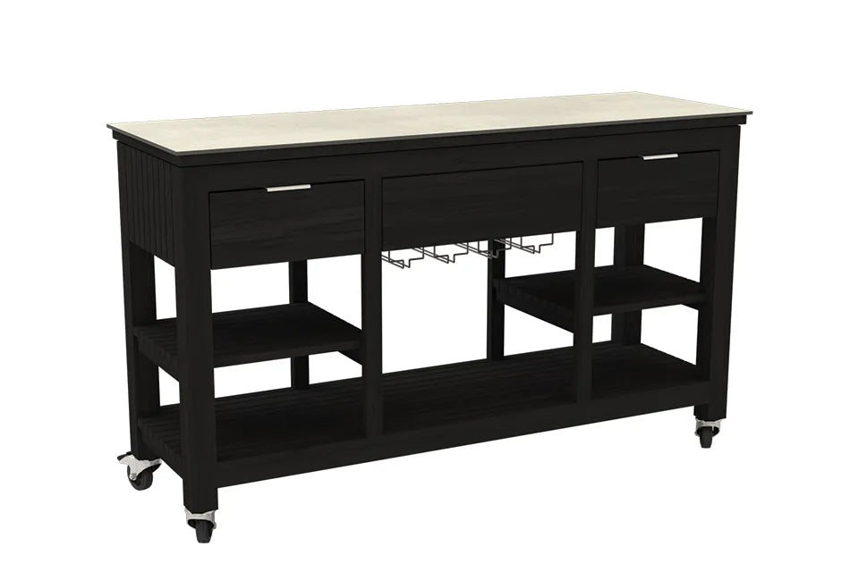 Passion Grills | Leon Bar Eiland met Wielen | 150-200 x 50 cm