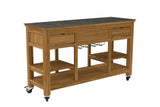 Passion Grills | Milano Bar Eiland met Wielen | 150-200 x 50 cm | Belgium Dark Grey