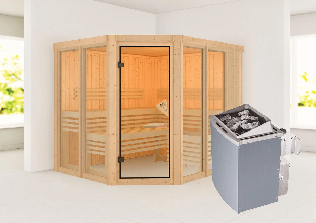 Karibu | Ainur 3 Sauna | Kachel 9 kW Geïntegreerde Bediening