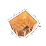 Karibu | Ainur 3 Sauna | Kachel 9 kW Externe Bediening