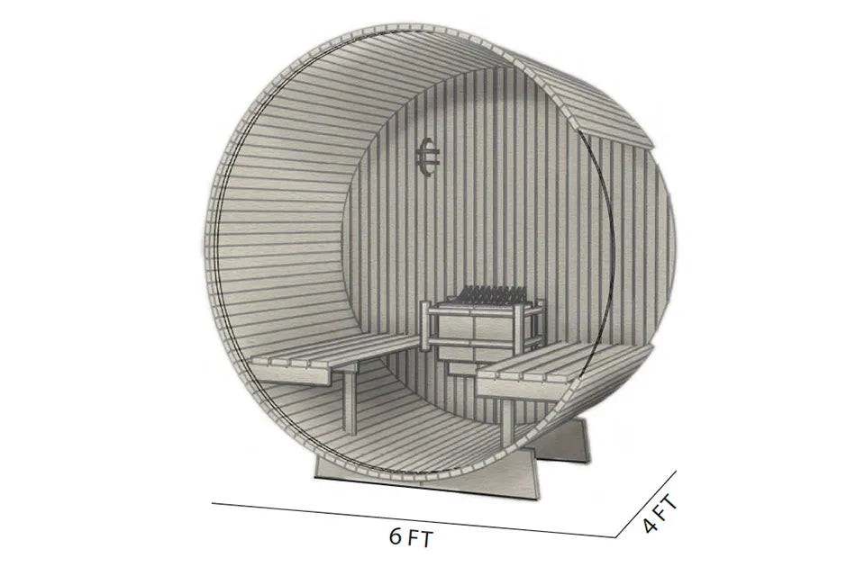 Fonteyn | Barrelsauna 4 ft. Compleet | Rustic