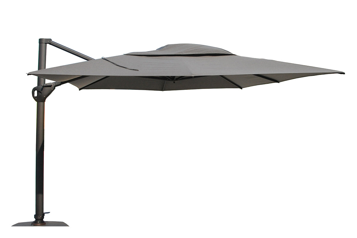 4 Seasons Outdoor | Hacienda Zweefparasol 300 x 400 cm | Charcoal