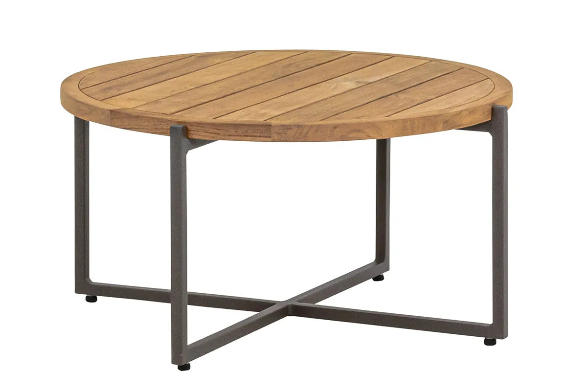 Apple Bee | Condor Koffietafel Ø74 x 38(h) cm | Taupe-Teak