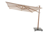 Siesta Premium Parasol 300 x 300 cm, Zand-Houtlook - 4 Seasons Outdoor