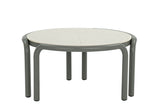 Apple Bee | Lugano Koffietafel Ø79,5 cm | Sintered Stone Travetino White