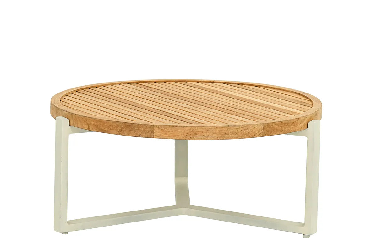 Apple Bee | Monaco Koffietafel Ø75 x 34(h) cm | Oyster-Teak