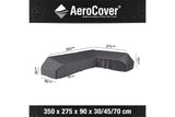 Platinum AeroCover | Loungesethoes 350 x 275 x 90 x 30-45-70(h) | L-Platform Rechts