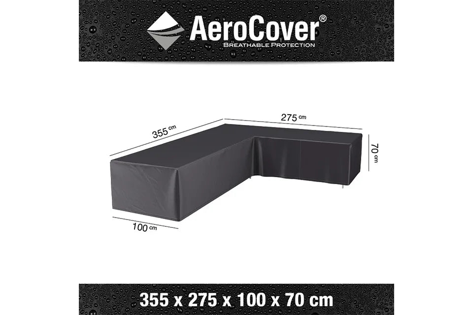 Platinum AeroCover | Loungesethoes 355 x 275 x 100 x 70(h) | L-vorm Rechts