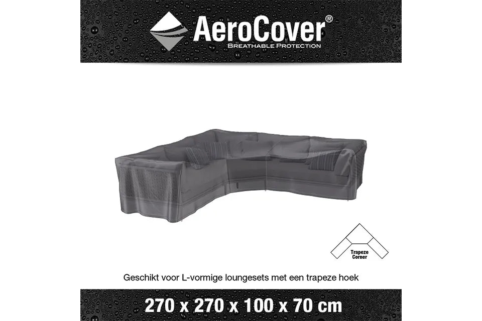 Platinum AeroCover | Loungesethoes 270 x 270 x 100 x 71(h) cm | L-vorm Trapeze